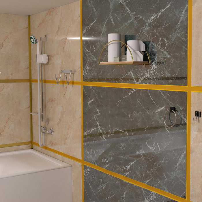 Hanah Home Dekoratif Duvar Rafı 2 - Dorado y Marrón